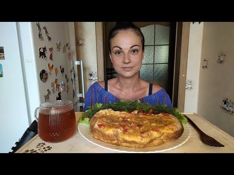 Видео: Мукбанг🍞🥙Чиабатта с сыром, колбасой, помидорами 👍🤤 