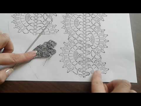 Видео: Ленточное кружево.Часть 2. Образец 1 (часть 1).