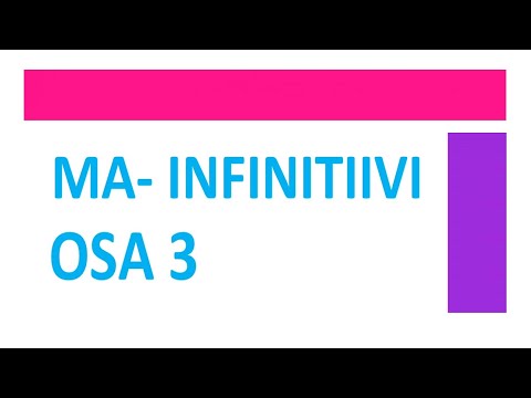 Видео: ТРЕТИЙ ИНФИНИТИВ. KOLMAS INFINITIIVI. OSA 3.