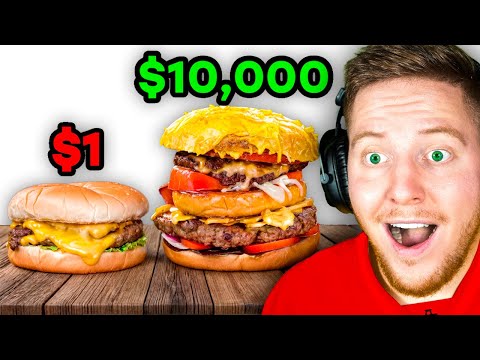 Видео: Бургер за 10.000$ vs Бургер за 1$