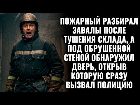 Видео: Пожарный разбирал завалы а под обрушенной стеной обнаружил дверь открыв которую сразу вызвал полицию