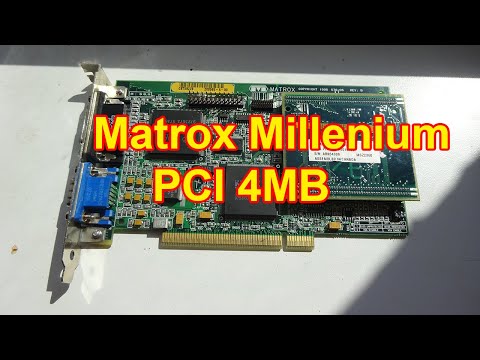 Видео: Matrox Millenium PCI 4 MB - Обзор и тест