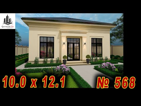 Видео: Ekanom Uy loyihamiz 10.0 x 12.1 м | Proyekt № 568