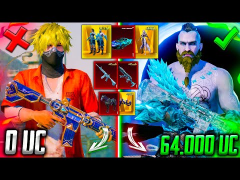 Видео: 😱 СМОТРЕТЬ ВСЕМ! 64 000 UC - УДАЧНАЯ ПРОКАЧКА АККАУНТА В PUBG MOBILE! ВЫБИЛ ВСЕ СКИНЫ В ПУБГ МОБАЙЛ!