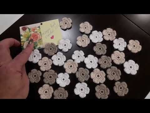 Видео: Вязаный цветок крючком для декора. Маленькие цветы. Вязание. Small crochet flower #MagichookCrochet
