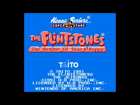 Видео: Полное прохождение игры The Flintstones: The Rescue of Dino & Hoppy на Денди