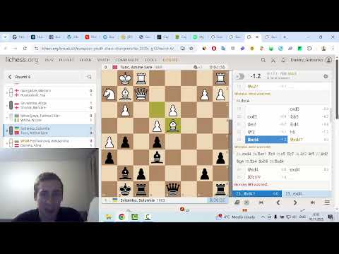 Видео: Чемпіонат Європи з шахів серед юнаків та дівчат. Огляд 6 туру 