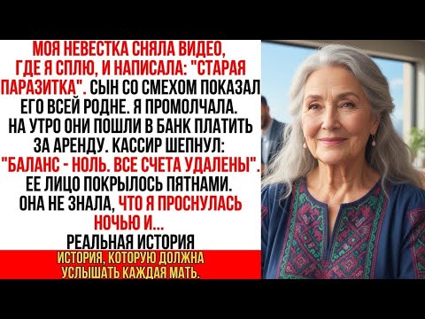 Видео: Невестка выложила видео, где я сплю. Сын показал его семье. Но на следующий день их банковский счёт…