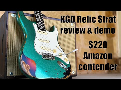 Видео: Гитара Amazon KGD Relic Strat Style за 220 долларов, полная демонстрация и обзор