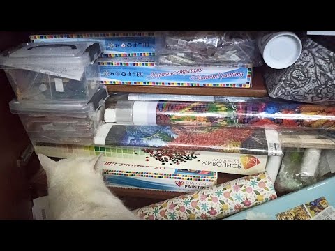 Видео: Алмазная мозаика. Весна, коты, норы.