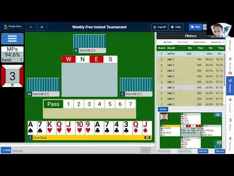 Видео: BBO Weekly Free. Плохая игра на 8. В остальном, хорошая игра. 100% на 2. 66%. Взгляд изнутри на O...