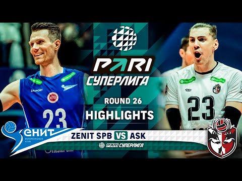 Видео: Зенит СПБ - АСК | 26 тур | Основные моменты | PARI Суперлига 2023-2024 | Мужчины