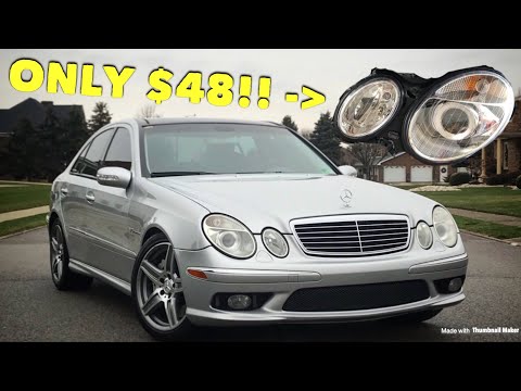 Видео: Как заменить линзы фар на Mercedes E-Class W211!