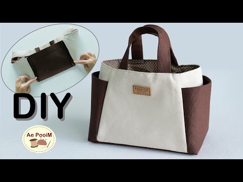 Видео: Сделай сам — мини-сумка-тоут, симпатичная и компактная, с боковыми карманами