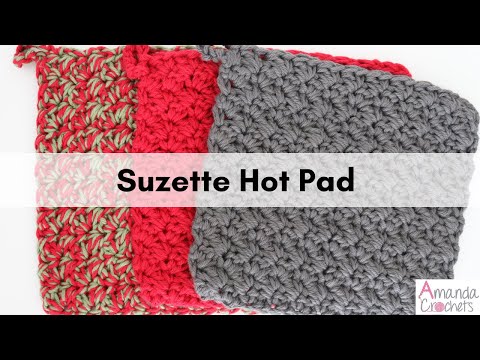 Видео: Подставка под горячее Suzette | Простой урок по вязанию крючком для начинающих