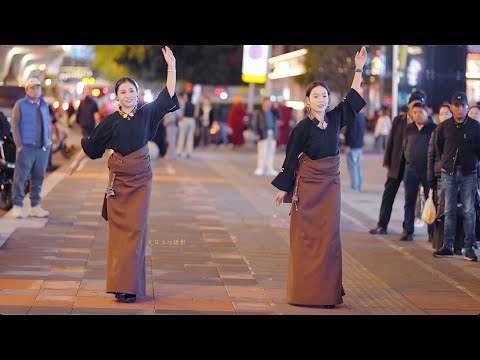 Видео: Юнджи и Данцуо, тибетские сестры, изящный тибетский танец «Благоприятный сбор».
