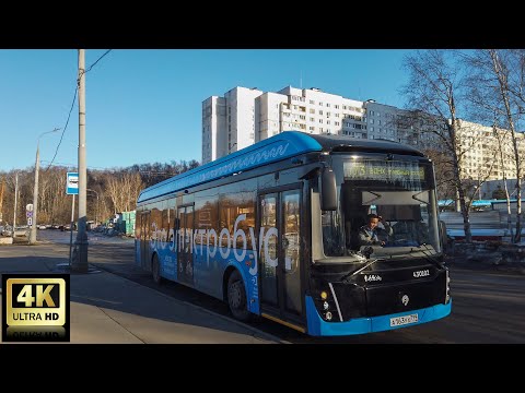 Видео: т73 маршрут электробуса. 19.03.2022 год. Москва.