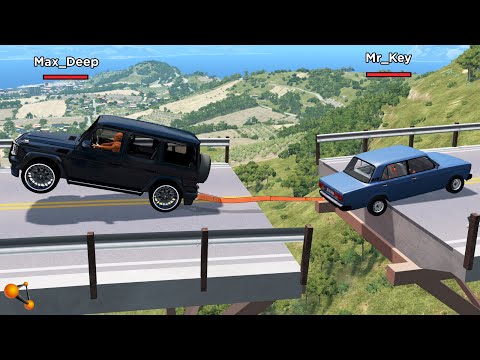 Видео: СМЕРТЕЛЬНЫЕ ИГРЫ! ПЕРЕТЯГИВАНИЕ КАНАТА НА МАШИНАХ | BeamNG.drive