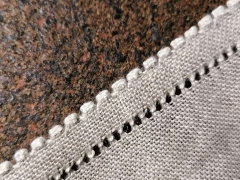 Видео: Обробка краю, зубцювання стовпчиком настилом /вишивка/ hand embroidery