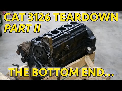 Видео: Часть 2! Разборка короткоблочного турбодизеля Caterpillar 3126 7,2 л! Мой бедный двигатель...