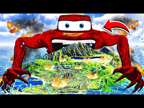 Видео: МОЛНИЯ МАКВИН ПОЖИРАТЕЛЬ УНИЧТОЖАЕТ ГОРОД в ГТА 5! McQueen Eater Tapes в GTA 5
