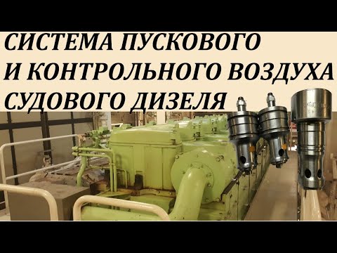 Видео: Система пускового и контрольного воздуха 4х-тактного судового двигателя.Детально.