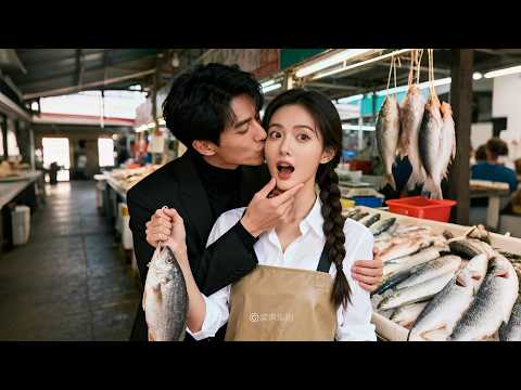 Видео: Девушка-рыботорговец рискует жизнью, спасая мужчину,он самом деле CEO!Он пристрастился к ее поцелуям