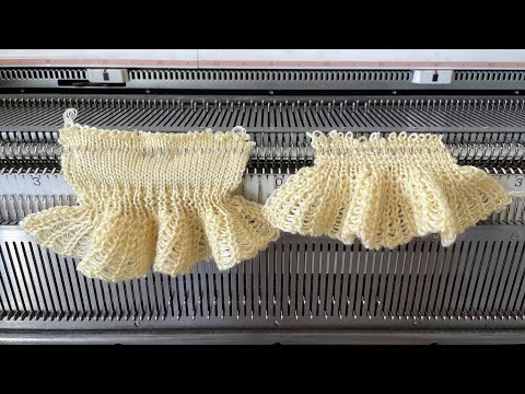 Видео: Рюши на вязальной машине 2 способа