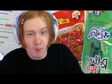 Видео: Артём пробует японскую еду | MeowHOcki