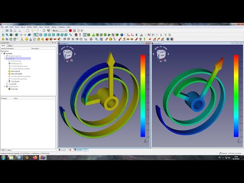 Видео: Температурная деформация и напряжения от неё во FreeCAD FEM