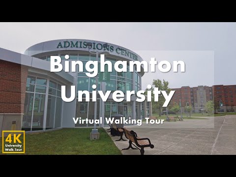 Видео: Бингемтонский университет (Binghamton University) - виртуальная пешеходная экскурсия [4k 60fps]