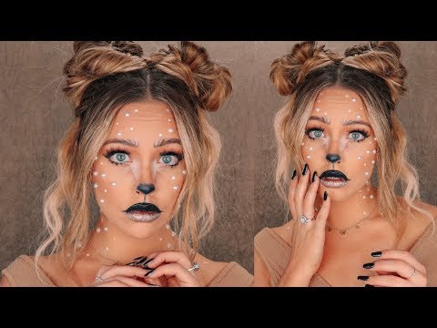 Видео: Макияж на Хэллоуин в стиле оленя 2019 | Макияж в стиле Бэмби