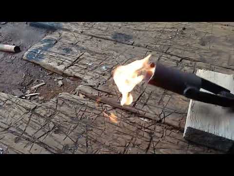 Видео: пропан плюс компрессор! и чудо горелка
