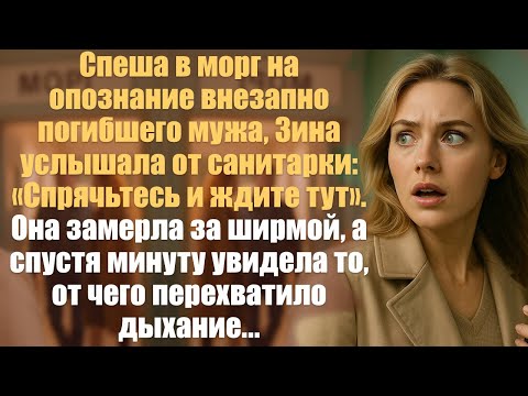Видео: Спеша в морг на опознание внезапно погибшего мужа, Зина услышала от санитарки: «Спрячьтесь и ждите..