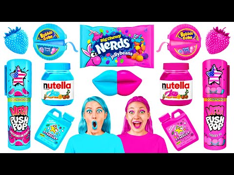 Видео: Красная еда vs Синяя еда Челлендж | Смешные Моменты с Fun Fun Challenge