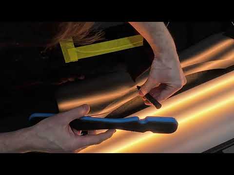 Видео: Удаление #безпокраски вмятины клеевой системой #pdr