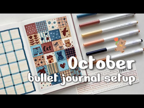 Видео: Настройка Bullet Journal на октябрь 2025 г. ✿ Планируйте вместе со мной ✿ Тема коричневого и сине...