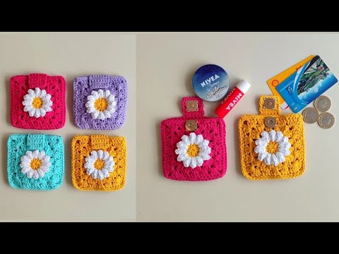 Видео: ЛЕГКОЕ ВЯЗАНИЕ КРЮЧКОМ🎁❤КОШЕЛЕК С РОМАШКОВЫМ МОТИВОМ Мой рецепт ❤Создание вязаного крючком кошель...