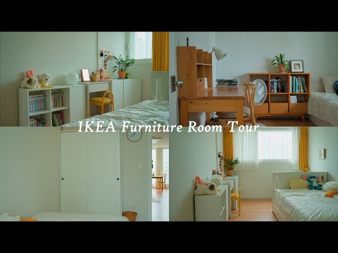 Видео: Комната моего сына и дочери обставлена ​​мебелью IKEA 🛏️ Обзор комнаты 🪑 Организация детской комнаты