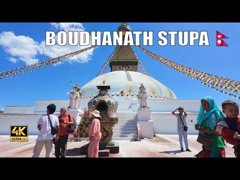 Видео: Ступа Буднатх Катманду. обзорная пешеходная экскурсия 4K UHD