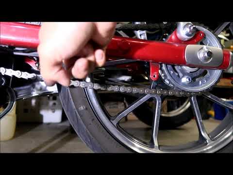 Видео: Видеоблог по обслуживанию цепи Honda Super Cub