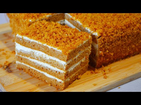 Видео: МЕДОВИК БЕЗ РАСКАТКИ КОРЖЕЙ 🍰Готовим любимый торт просто и быстро | Танюшина кухня