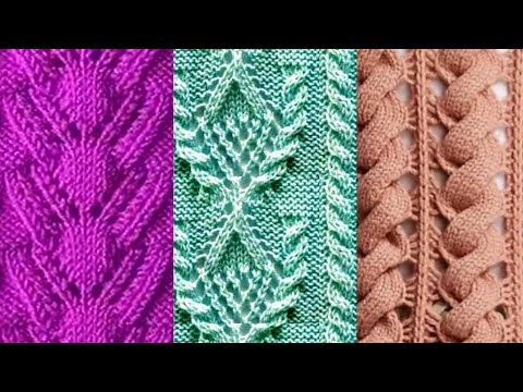 Видео: Схемы: очень красивые узоры для вязания спицами. Patterns: very beautiful knitting patterns.