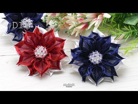 Видео: Пышные Банты из Органзы в школу DIY Lush Organza Bows