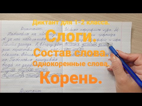 Видео: 7. Диктант для 1  класса
