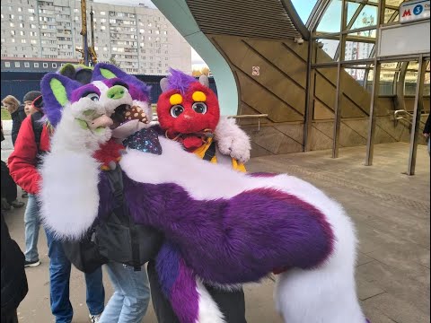 Видео: Furry. Осенние фурри. Фурри прогулка. Москворецкий парк.