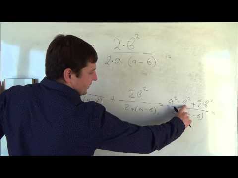 Видео: Алгебра 8 класс. 29 сентября. Сложение и вычитание алгебраических дробей с разными знаменателями #8