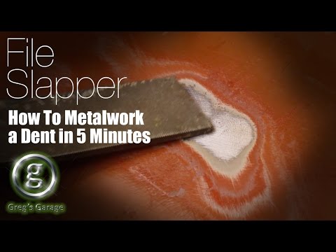 Видео: Использование напильника для удаления вмятин на панели