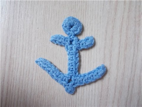 Видео: 8. Аппликация якорь крючком