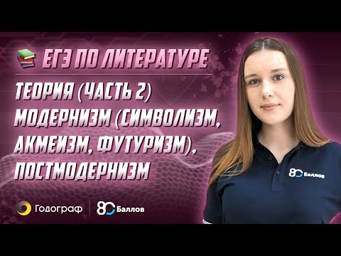 Видео: ЕГЭ по Литературе 2022. Теория (часть 2) - модернизм (символизм, акмеизм, футуризм), постмодернизм